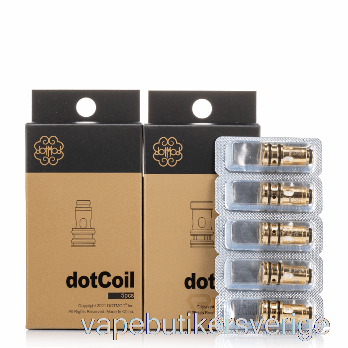 Vape Sverige Dotmod Dotcoils 0.9ohm Dotaio V2 Coils (platt Bas)